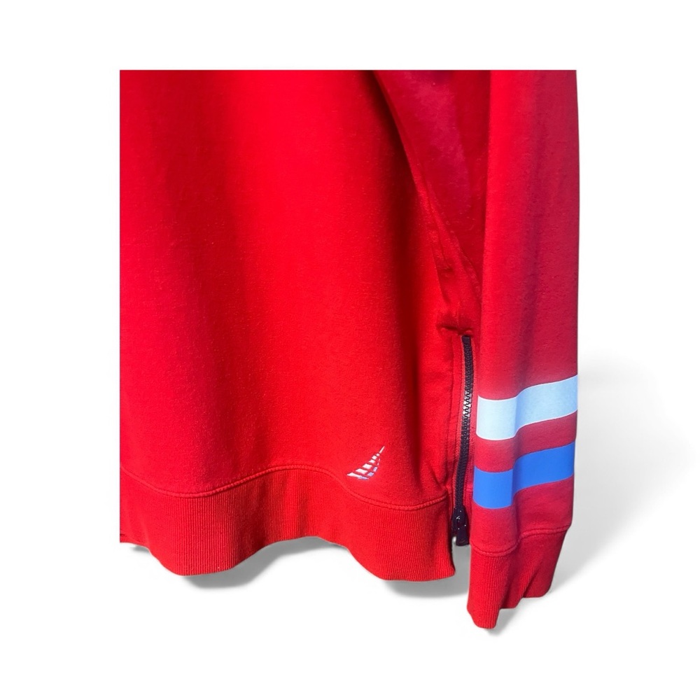 Nautica Striped‎ Sleeve Red Sweatshirt - Picture 4 of 6